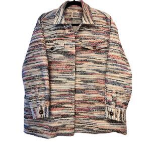 BCBGeneration NWT Tweed Jacket Multi Knit Barn Coat S
